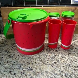 Tupperware Watermelon Beverage Set